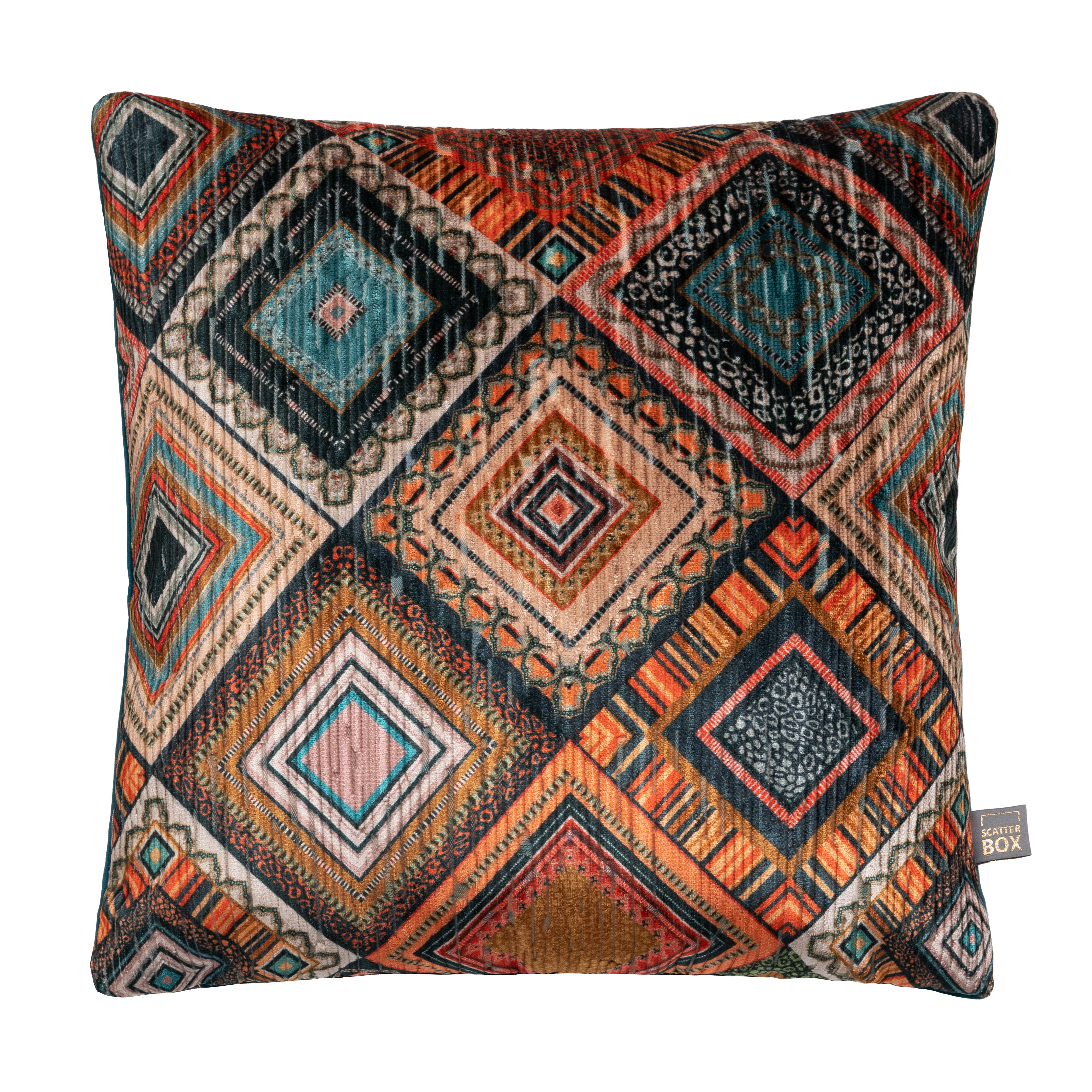 Teal geometric hot sale cushion